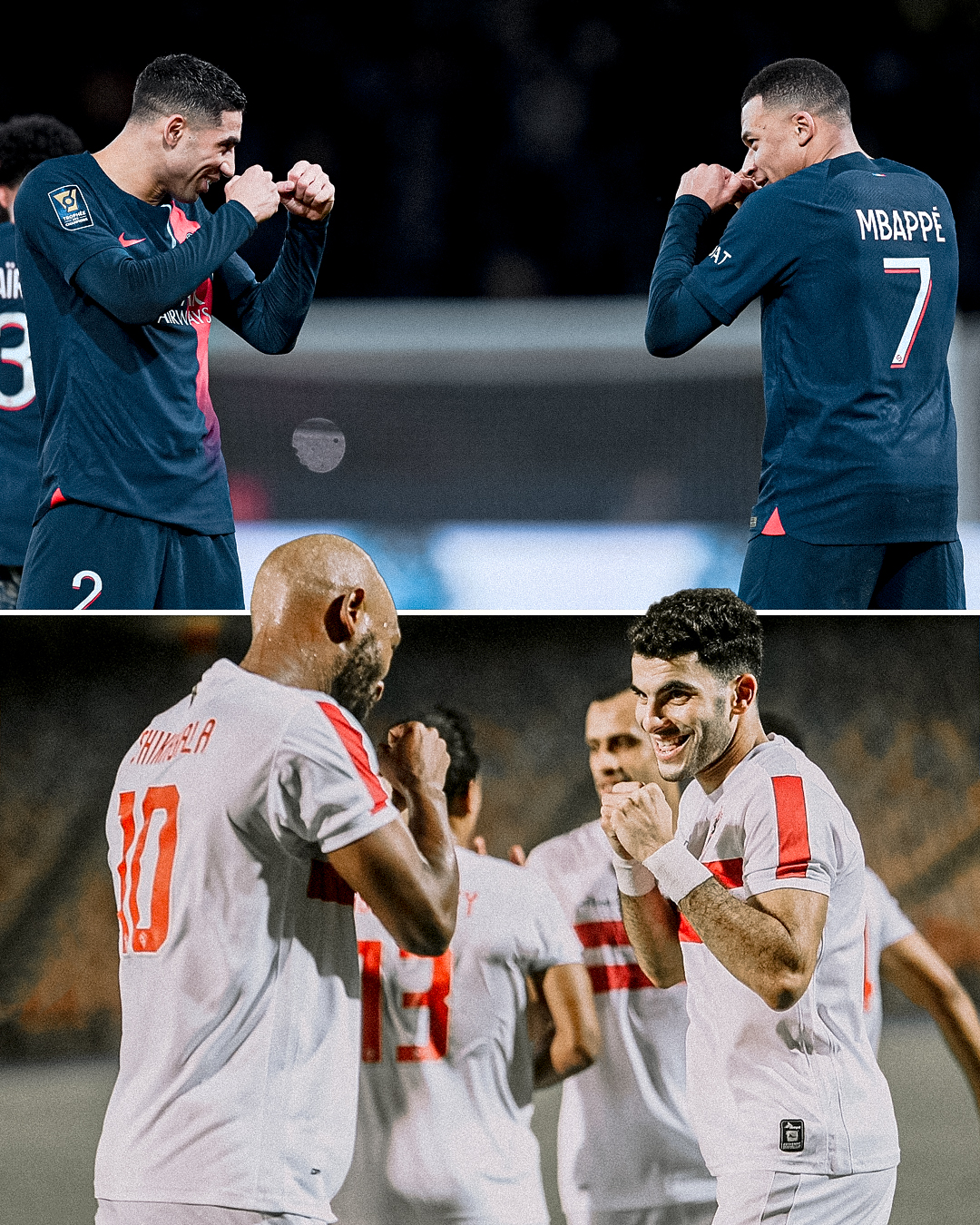 إحتفال زيزو وشيكابالا يتصدر الحساب الرسمي للدوري الفرنسي 2 1414457 صورة مبابي وحكيمي وشيكا وزيزو